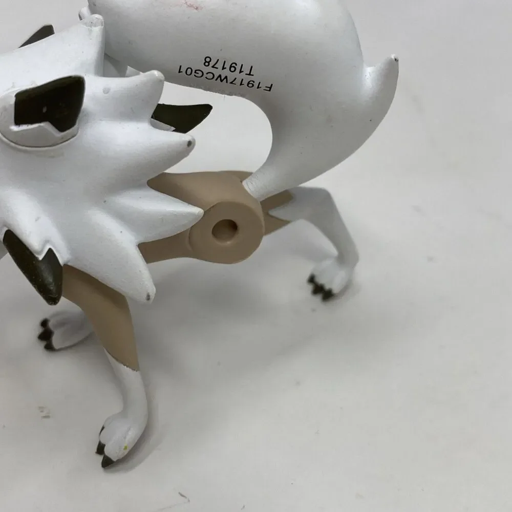 LOT OF 2: Pokemon Tankara Tomy Lycanroc Midnight & Midday Forms Nintendo Posable